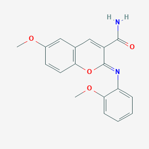 6-Methoxy-2-(2-methoxyphenyl)iminochromene-3-carboxamide