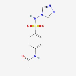 molecular formula C10H11N5O3S B2947071 N-{4-[(4H-1,2,4-triazol-4-yl)sulfamoyl]phenyl}acetamide CAS No. 346664-13-9