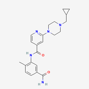N-(5-carbamoyl-2-methylphenyl)-6-(4-(cyclopropylmethyl)piperazin-1-yl)nicotinamide