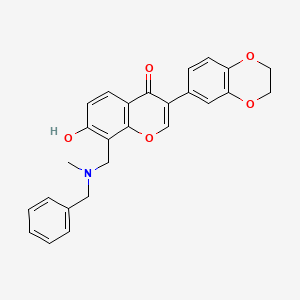 8-((benzyl(methyl)amino)methyl)-3-(2,3-dihydrobenzo[b][1,4]dioxin-6-yl)-7-hydroxy-4H-chromen-4-one