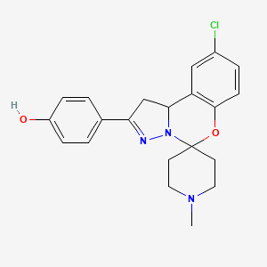 4-(9-Chloro-1'-methyl-1,10b-dihydrospiro[benzo[e]pyrazolo[1,5-c][1,3]oxazine-5,4'-piperidin]-2-yl)phenol