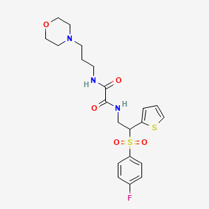 N1-(2-((4-fluorophenyl)sulfonyl)-2-(thiophen-2-yl)ethyl)-N2-(3-morpholinopropyl)oxalamide