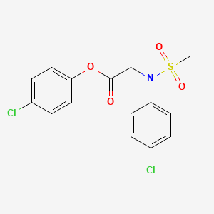 4-Chlorophenyl 2-[4-chloro(methylsulfonyl)anilino]acetate