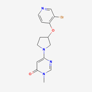6-[3-(3-Bromopyridin-4-yl)oxypyrrolidin-1-yl]-3-methylpyrimidin-4-one