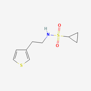 B2947089 N-(2-(thiophen-3-yl)ethyl)cyclopropanesulfonamide CAS No. 1251604-02-0