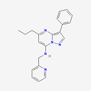 3-phenyl-5-propyl-N-(pyridin-2-ylmethyl)pyrazolo[1,5-a]pyrimidin-7-amine