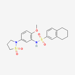 N-(5-(1,1-dioxidoisothiazolidin-2-yl)-2-methoxyphenyl)-5,6,7,8-tetrahydronaphthalene-2-sulfonamide