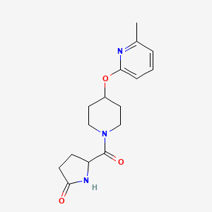 5-(4-((6-Methylpyridin-2-yl)oxy)piperidine-1-carbonyl)pyrrolidin-2-one