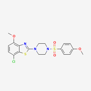 7-Chloro-4-methoxy-2-(4-((4-methoxyphenyl)sulfonyl)piperazin-1-yl)benzo[d]thiazole