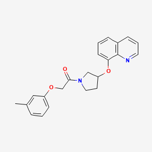 1-(3-(Quinolin-8-yloxy)pyrrolidin-1-yl)-2-(m-tolyloxy)ethanone