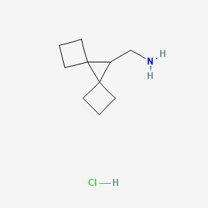 molecular formula C10H18ClN B2947105 Dispiro[3.0.35.14]nonan-9-ylmethanamine;hydrochloride CAS No. 2470440-82-3