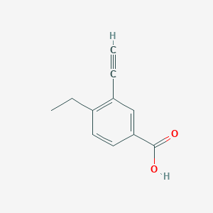 molecular formula C11H10O2 B2947110 4-Ethyl-3-ethynylbenzoic acid CAS No. 2101206-43-1