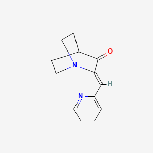 molecular formula C13H14N2O B2947119 (2Z)-2-(pyridin-2-ylmethylidene)-1-azabicyclo[2.2.2]octan-3-one CAS No. 410087-17-1