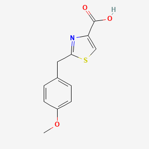 molecular formula C12H11NO3S B2947120 2-(4-Methoxybenzyl)-1,3-thiazole-4-carboxylic acid CAS No. 477872-94-9