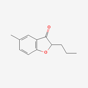 molecular formula C12H14O2 B2947123 5-Methyl-2-propyl-1-benzofuran-3-one CAS No. 1195510-16-7