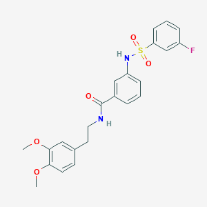 molecular formula C23H23FN2O5S B2947128 N-[2-(3,4-dimethoxyphenyl)ethyl]-3-(3-fluorobenzenesulfonamido)benzamide CAS No. 690643-53-9