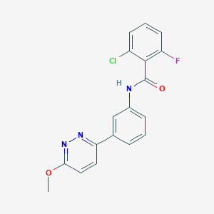 molecular formula C18H13ClFN3O2 B2947134 2-chloro-6-fluoro-N-(3-(6-methoxypyridazin-3-yl)phenyl)benzamide CAS No. 941946-09-4