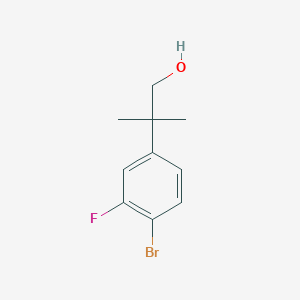 molecular formula C10H12BrFO B2947137 2-(4-Bromo-3-fluorophenyl)-2-methylpropan-1-ol CAS No. 1897173-77-1