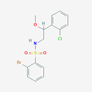 molecular formula C15H15BrClNO3S B2947140 2-bromo-N-(2-(2-chlorophenyl)-2-methoxyethyl)benzenesulfonamide CAS No. 1795442-51-1