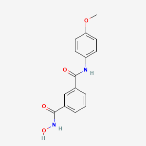 molecular formula C15H14N2O4 B2947144 1-N-hydroxy-3-N-(4-methoxyphenyl)benzene-1,3-dicarboxamide CAS No. 1440210-11-6