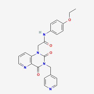 molecular formula C23H21N5O4 B2947152 2-(2,4-dioxo-3-(pyridin-4-ylmethyl)-3,4-dihydropyrido[3,2-d]pyrimidin-1(2H)-yl)-N-(4-ethoxyphenyl)acetamide CAS No. 941953-59-9