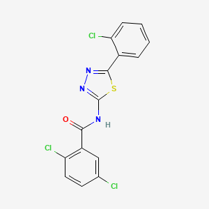 molecular formula C15H8Cl3N3OS B2947153 2,5-二氯-N-[5-(2-氯苯基)-1,3,4-噻二唑-2-基]苯甲酰胺 CAS No. 392241-60-0