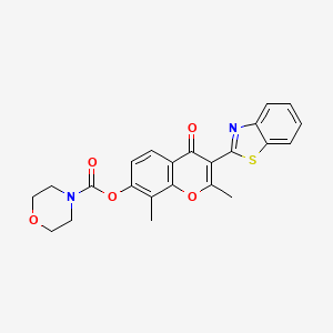 3-(benzo[d]thiazol-2-yl)-2,8-dimethyl-4-oxo-4H-chromen-7-yl morpholine-4-carboxylate