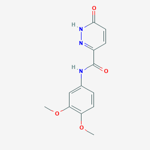 molecular formula C13H13N3O4 B2947159 N-(3,4-dimethoxyphenyl)-6-oxo-1,6-dihydropyridazine-3-carboxamide CAS No. 899749-11-2