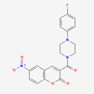 3-{[4-(4-Fluorophenyl)piperazinyl]carbonyl}-6-nitrochromen-2-one