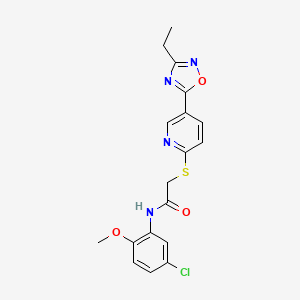 N-(5-chloro-2-methoxyphenyl)-2-((5-(3-ethyl-1,2,4-oxadiazol-5-yl)pyridin-2-yl)thio)acetamide