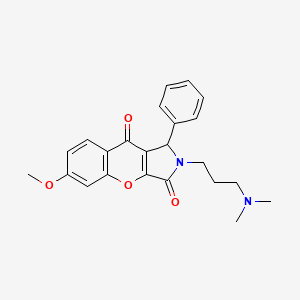 2-(3-(Dimethylamino)propyl)-6-methoxy-1-phenyl-1,2-dihydrochromeno[2,3-c]pyrrole-3,9-dione