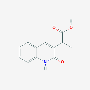 molecular formula C12H11NO3 B2947173 2-(2-oxo-1H-quinolin-3-yl)propanoic acid CAS No. 1890510-29-8