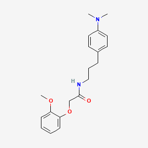 molecular formula C20H26N2O3 B2947177 N-(3-(4-(dimethylamino)phenyl)propyl)-2-(2-methoxyphenoxy)acetamide CAS No. 953151-90-1