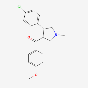 molecular formula C19H20ClNO2 B2947178 [4-(4-chlorophenyl)-1-methyltetrahydro-1H-pyrrol-3-yl](4-methoxyphenyl)methanone CAS No. 338777-13-2