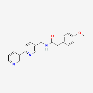 molecular formula C20H19N3O2 B2947182 N-([2,3'-bipyridin]-5-ylmethyl)-2-(4-methoxyphenyl)acetamide CAS No. 2034435-48-6