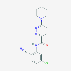 molecular formula C17H16ClN5O B2947183 N-(5-chloro-2-cyanophenyl)-6-(piperidin-1-yl)pyridazine-3-carboxamide CAS No. 1396791-63-1