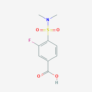 molecular formula C9H10FNO4S B2947188 4-(Dimethylsulfamoyl)-3-fluorobenzoic acid CAS No. 1534724-80-5