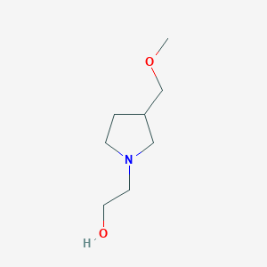 molecular formula C8H17NO2 B2947190 2-(3-Methoxymethyl-pyrrolidin-1-yl)-ethanol CAS No. 1353986-92-1