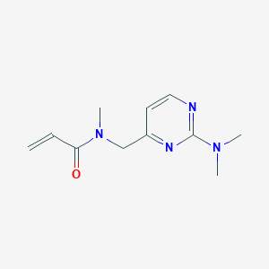molecular formula C11H16N4O B2947191 N-[[2-(Dimethylamino)pyrimidin-4-yl]methyl]-N-methylprop-2-enamide CAS No. 2411238-25-8