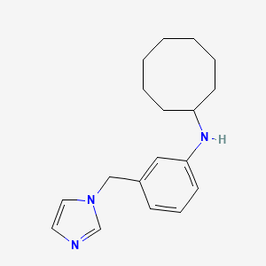 molecular formula C18H25N3 B2947192 N-[3-(1H-Imidazol-1-ylmethyl)phenyl]cyclooctanamine CAS No. 1157312-76-9