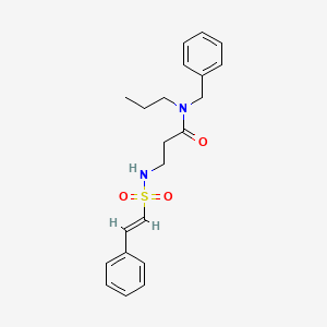 molecular formula C21H26N2O3S B2947195 N-benzyl-3-[[(E)-2-phenylethenyl]sulfonylamino]-N-propylpropanamide CAS No. 1050654-99-3