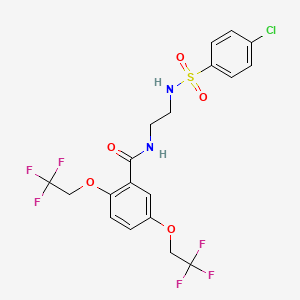 N-(2-{[(4-chlorophenyl)sulfonyl]amino}ethyl)-2,5-bis(2,2,2-trifluoroethoxy)benzenecarboxamide