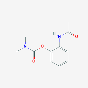 molecular formula C11H14N2O3 B2947208 Dimethyl-carbamic acid 2-acetylamino-phenyl ester CAS No. 329227-90-9