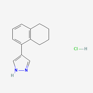 molecular formula C13H15ClN2 B2947211 4-(5,6,7,8-Tetrahydronaphthalen-1-yl)-1H-pyrazole;hydrochloride CAS No. 2287289-59-0