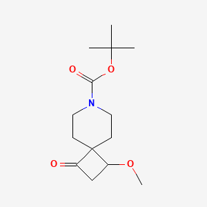 molecular formula C14H23NO4 B2947213 Tert-butyl 1-methoxy-3-oxo-7-azaspiro[3.5]nonane-7-carboxylate CAS No. 2416237-51-7