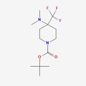 molecular formula C13H23F3N2O2 B2947221 Tert-butyl 4-(dimethylamino)-4-(trifluoromethyl)piperidine-1-carboxylate CAS No. 2227206-58-6