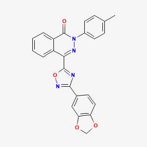 molecular formula C24H16N4O4 B2947227 4-[3-(1,3-benzodioxol-5-yl)-1,2,4-oxadiazol-5-yl]-2-(4-methylphenyl)phthalazin-1(2H)-one CAS No. 1291832-18-2