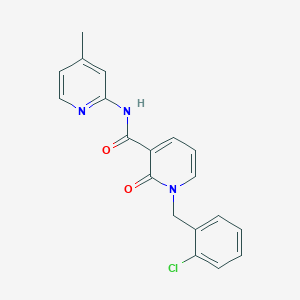 molecular formula C19H16ClN3O2 B2947228 1-(2-chlorobenzyl)-N-(4-methylpyridin-2-yl)-2-oxo-1,2-dihydropyridine-3-carboxamide CAS No. 923678-96-0