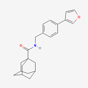 molecular formula C22H25NO2 B2947231 N-{[4-(furan-3-yl)phenyl]methyl}adamantane-1-carboxamide CAS No. 2034378-86-2