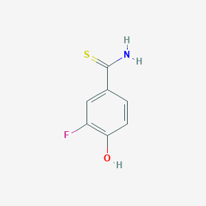 molecular formula C7H6FNOS B2947239 3-Fluoro-4-hydroxybenzene-1-carbothioamide CAS No. 1153271-82-9